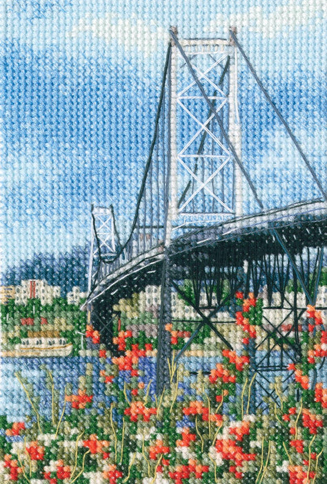 Suspension Bridge Hercilio Luz C306 Counted Cross Stitch Kit - Wizardi