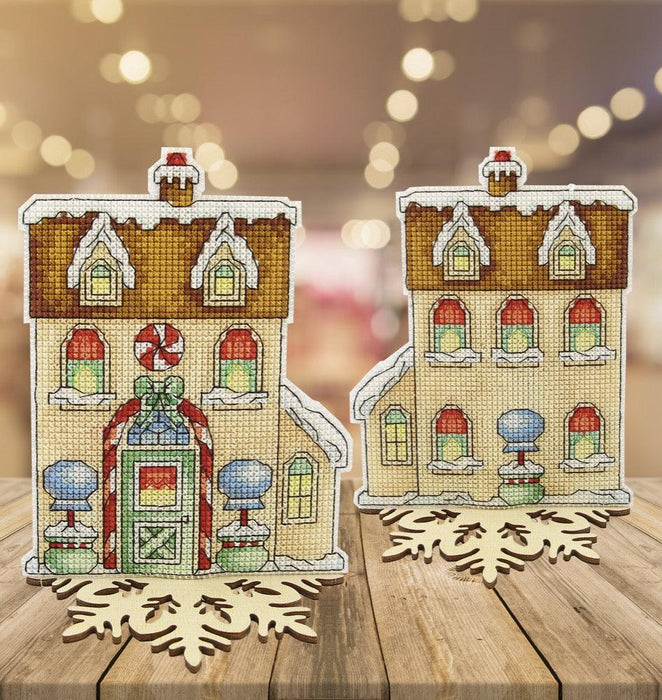 T-59C Counted cross stitch kit Crystal Art "Fairy Tale. Gingerbread House" - Wizardi