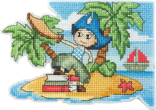 T-82C Counted cross stitch kit Bookmark "Fantasy world. Boy" - Wizardi