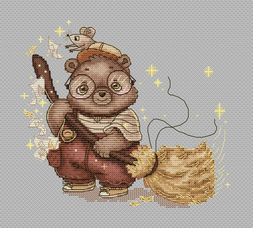 Teddy Bear Wizard - PDF Cross Stitch Pattern - Wizardi