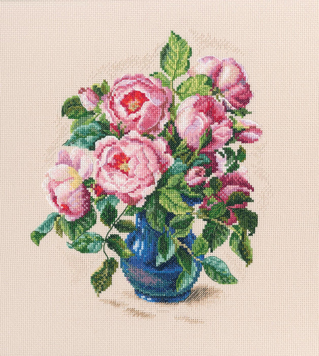 Tender rose buds M720 Counted Cross Stitch Kit - Wizardi