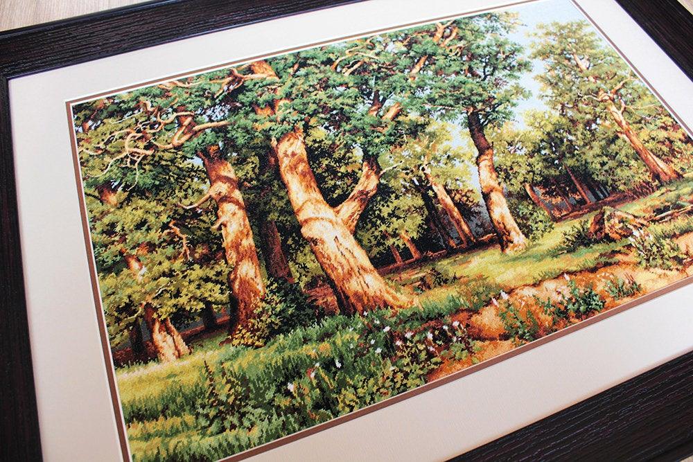 The Oak Grove B476L Counted Cross-Stitch Kit - Wizardi