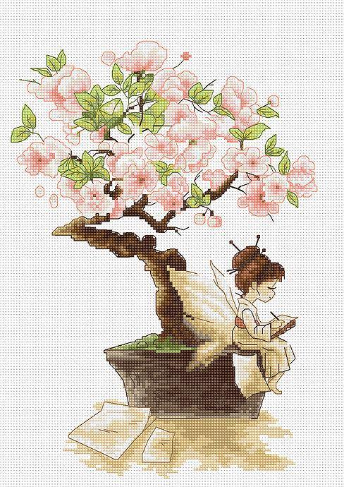 The Sakura B1114L Counted Cross-Stitch Kit - Wizardi