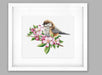 The tit on the branch B1194L Counted Cross-Stitch Kit - Wizardi