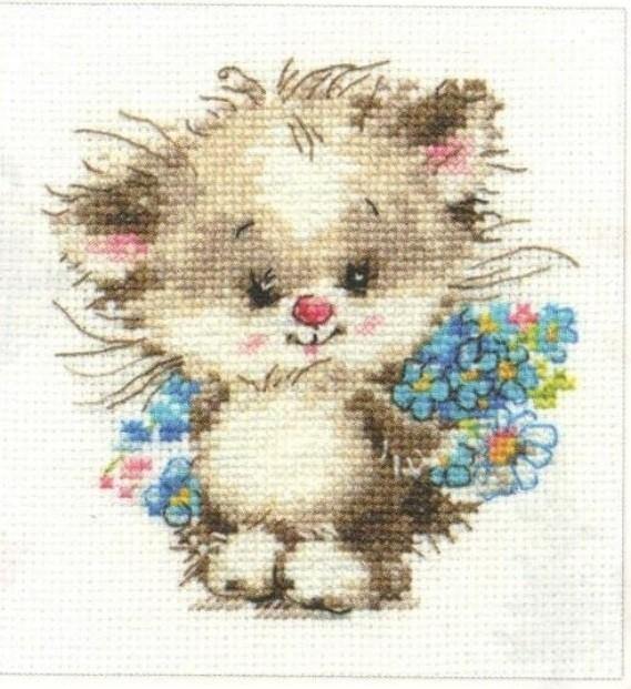 To my Favorite Cat 0-126 Counted Cross-Stitch Kit - Wizardi