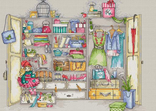 Treasure Wardrobe - PDF Cross Stitch Pattern - Wizardi