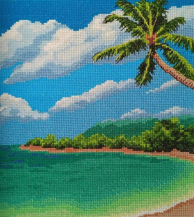 Tropical island - PDF Counted Cross Stitch Pattern - Wizardi