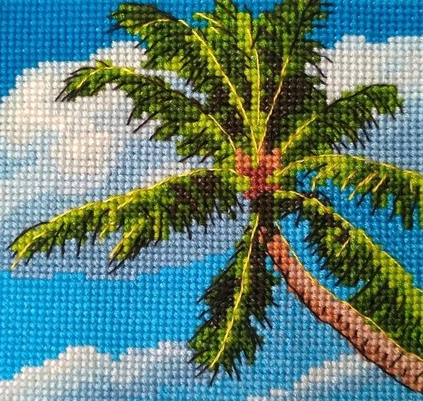 Tropical island - PDF Counted Cross Stitch Pattern - Wizardi