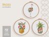 Tropical set Cross stitch pattern Flowers Cross Stitch pdf Modern cross stitch pattern Flamingo cross stitch Pineapple cross stitch Aloha - Wizardi