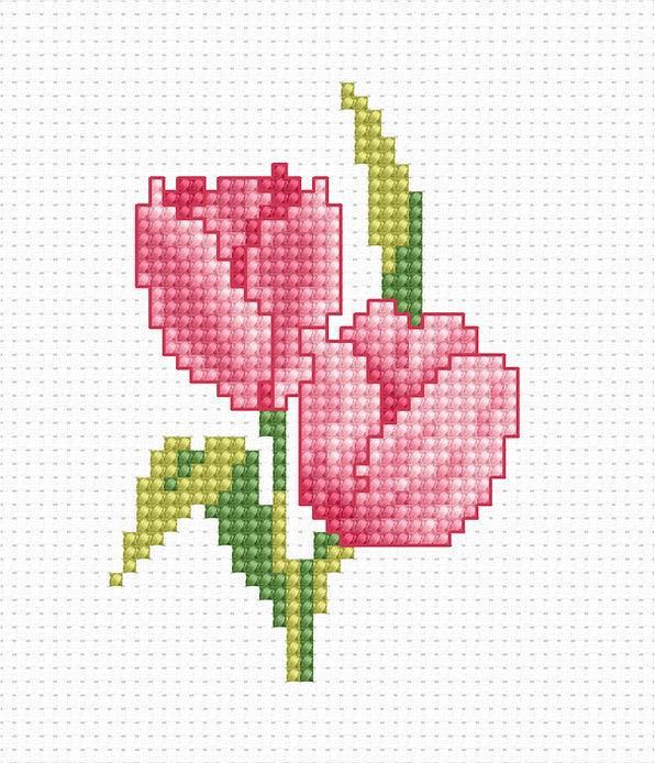 Tulips B022L Counted Cross-Stitch Kit - Wizardi