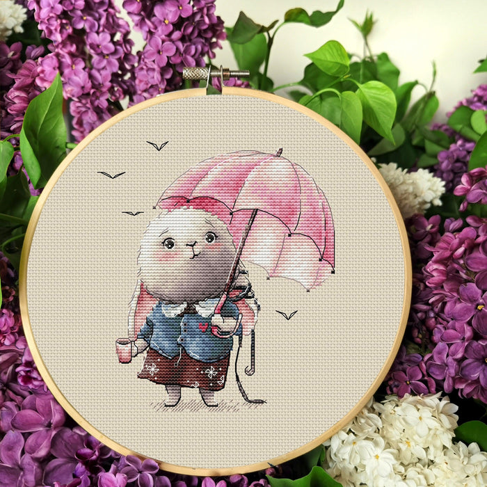 Under the Umbrella - PDF Cross Stitch Pattern - Wizardi