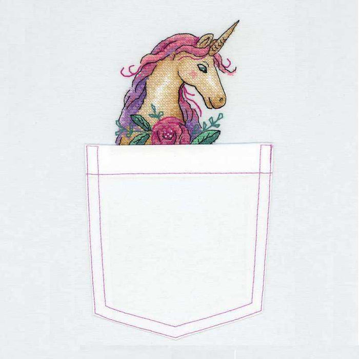 Unicorn Cross Stitch on Clothes kit B-250 / SV-250 - Wizardi