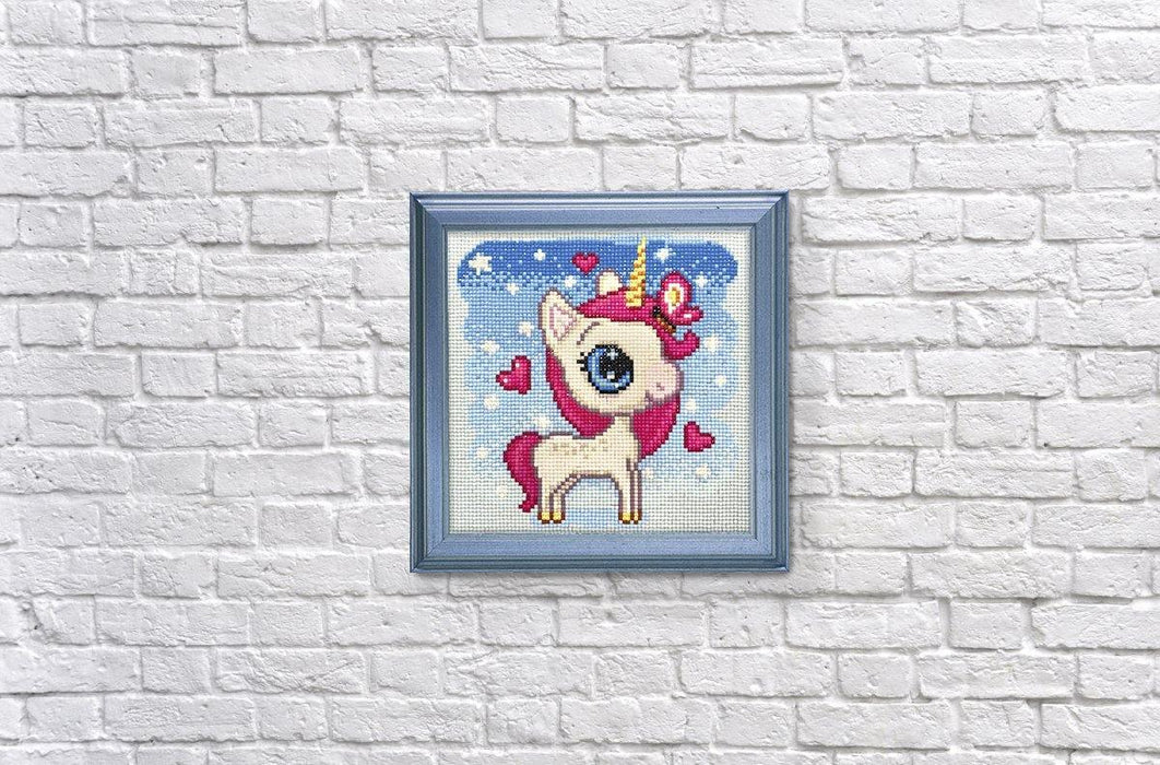 Unicorn in Love CS2530 7.9 x 7.9 inches Crafting Spark Diamond Painting Kit - Wizardi