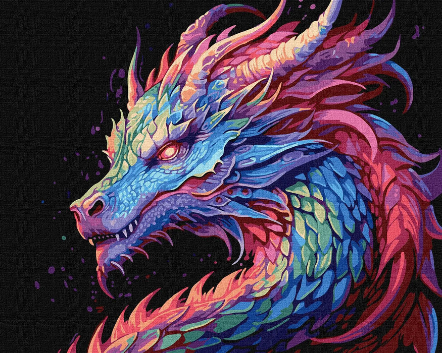 Painting by Numbers kit A colourful dragon KHO5113