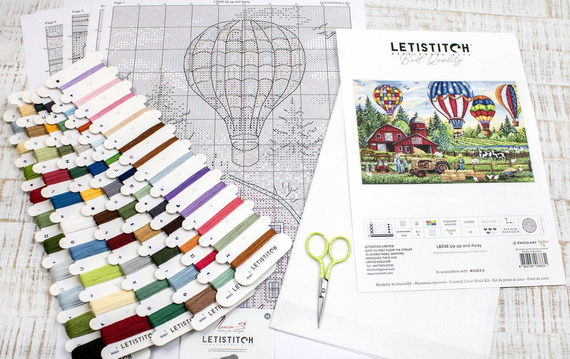 Up Up and Away L8048 Counted Cross Stitch Kit - Wizardi