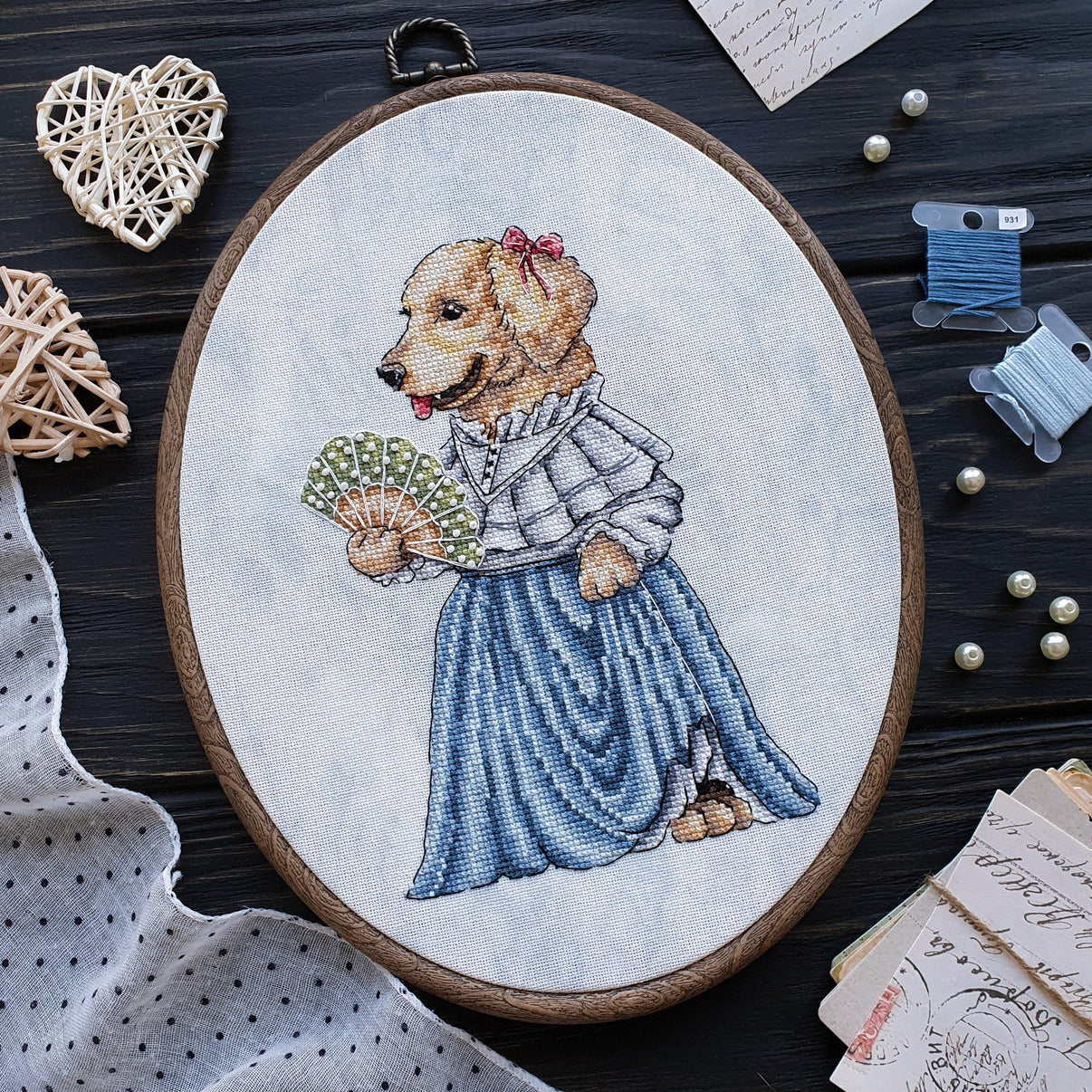 Vintage Animals. Dog - PDF Counted Cross Stitch Pattern - Wizardi