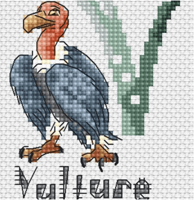 Vulture for L8027 instead of Wombat Counted Cross Stitch Pattern - Free for Subscribers - Wizardi