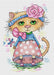 Walking Cat M-173 / SM-173 Counted Cross Stitch Kit - Wizardi