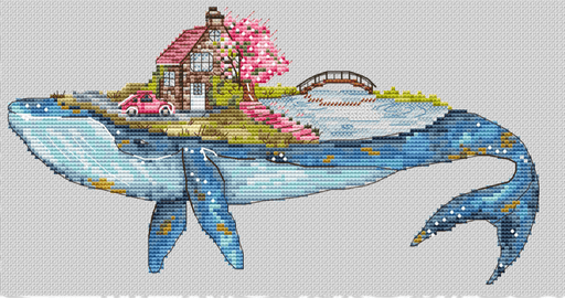 Whale. Native Land - PDF Cross Stitch Pattern - Wizardi