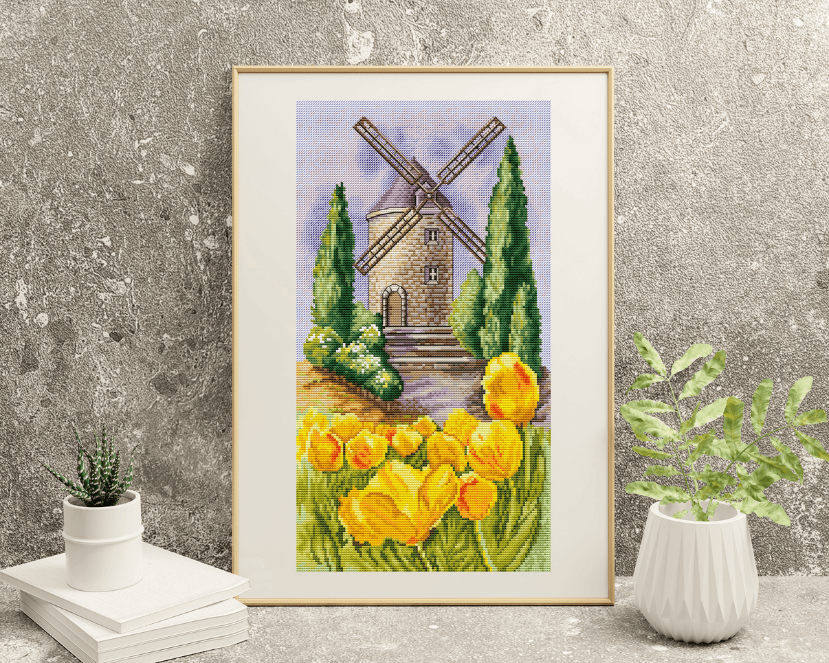 Wind Mill - PDF Cross Stitch Pattern - Wizardi