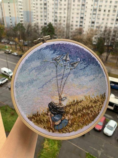 Wind Music - PDF Cross Stitch Pattern - Wizardi