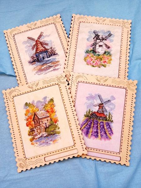 Windmill Winter - PDF Cross Stitch Pattern - Wizardi