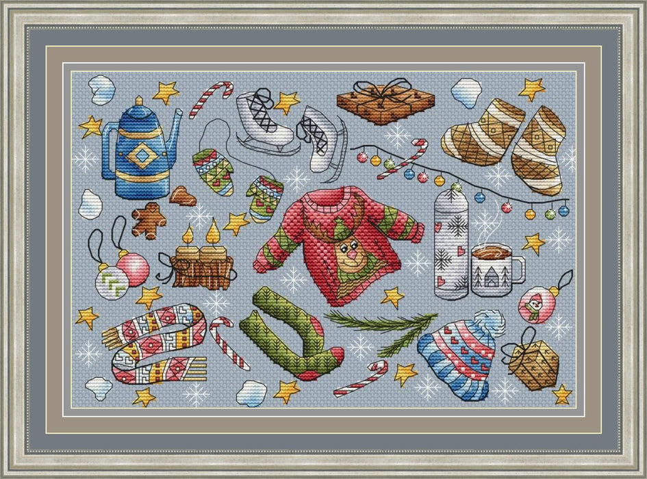 Winter Accessories - PDF Cross Stitch Pattern - Wizardi