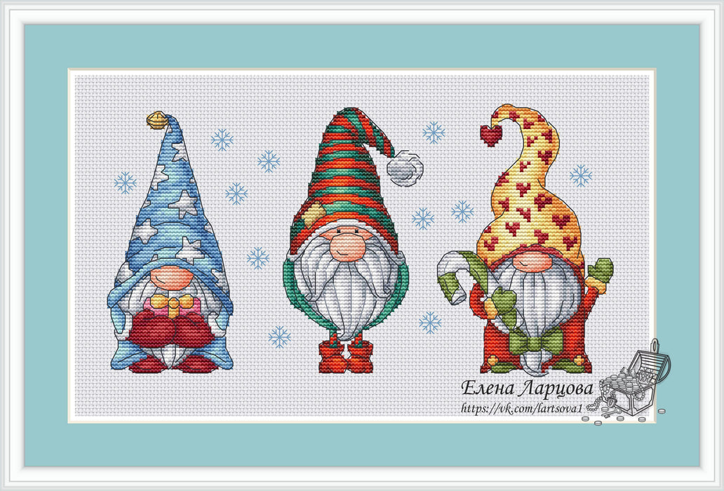 Winter Dwarfs - PDF Cross Stitch Pattern - Wizardi