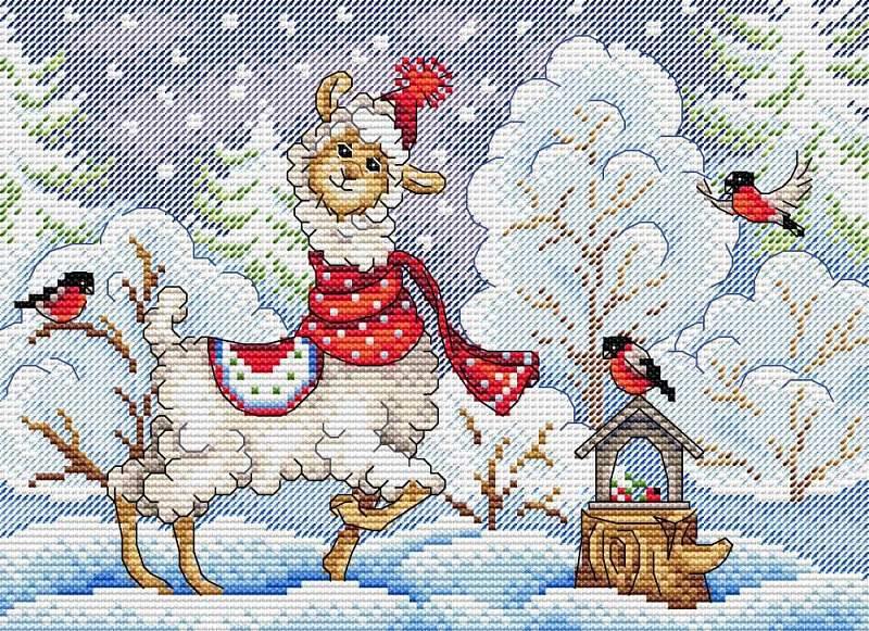 Winter Evening SM-590 Counted Cross Stitch Kit - Wizardi