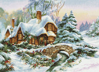 Winter landscape BU5001L Counted Cross-Stitch Kit - Wizardi