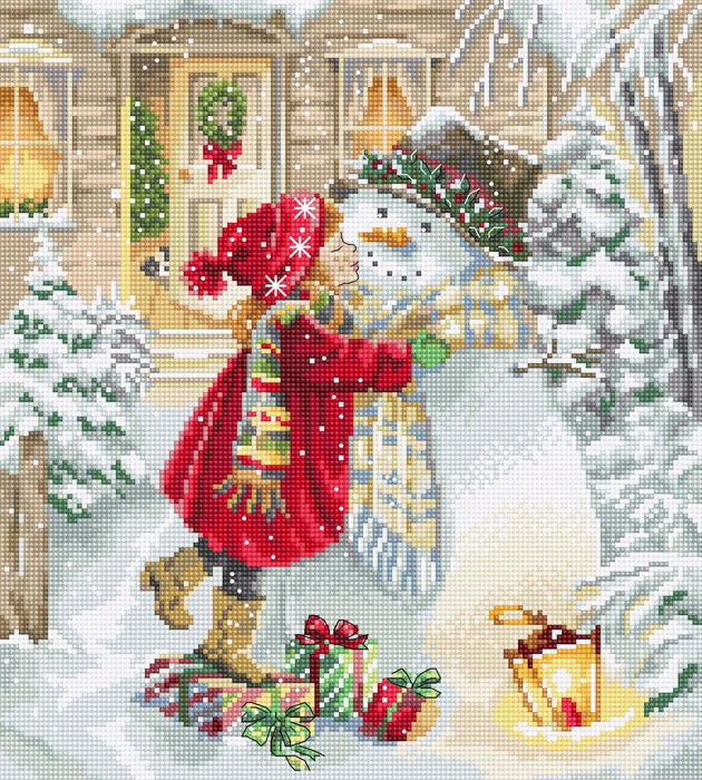 Winter playtime L8057 Counted Cross Stitch Kit - Wizardi