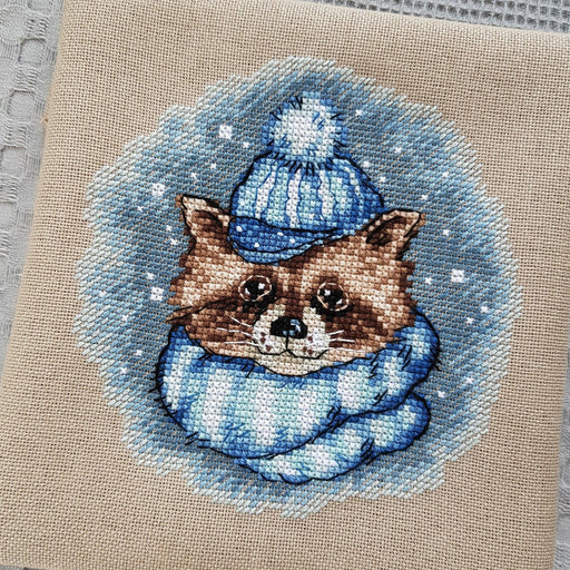 Winter Raccoon - PDF Cross Stitch Pattern - Wizardi