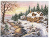 Winter. Towards evening 3-15 Counted Cross-Stitch Kit - Wizardi