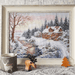 Winter. Towards evening 3-15 Counted Cross-Stitch Kit - Wizardi