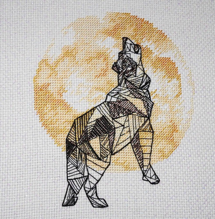 Wolf Counted Cross Stitch Chart - Free for Subscribers - Wizardi