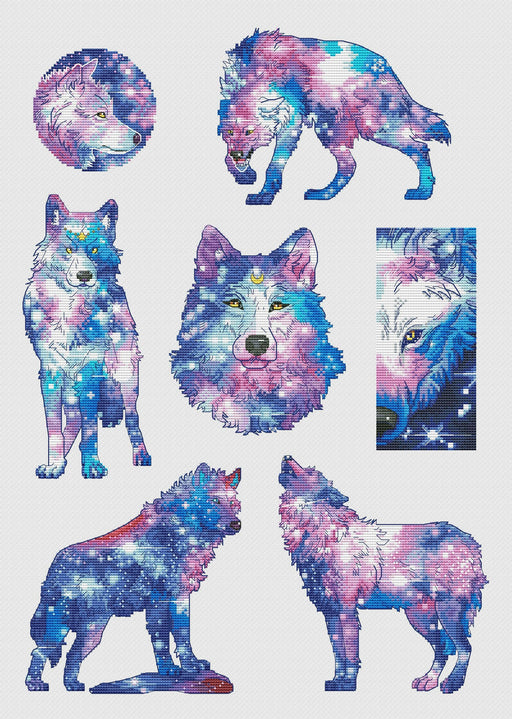 Wolf Sampler - PDF Cross Stitch Pattern - Wizardi